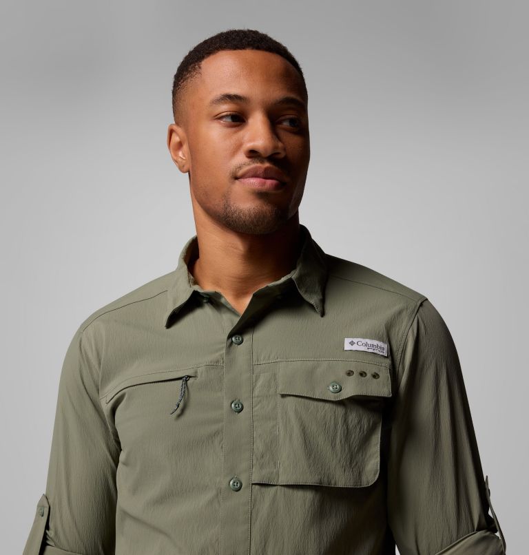 Men's PFG Wild Cast Long Sleeve Shirt, Color: Cypress, image 7