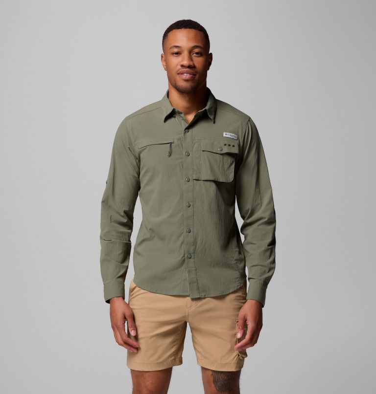 Men's PFG Wild Cast Long Sleeve Shirt, Color: Cypress, image 1