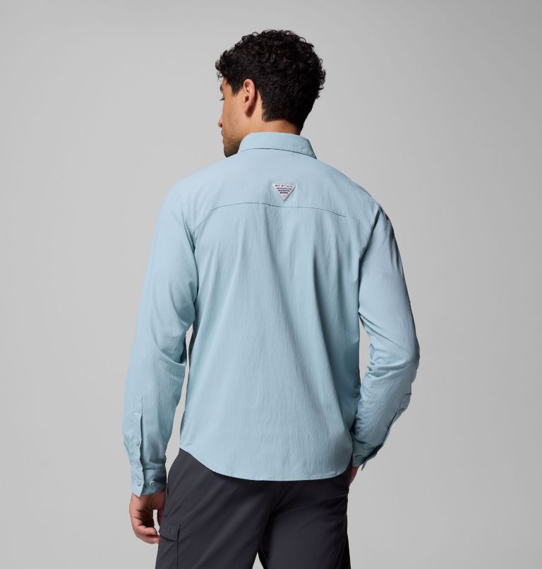 Men's PFG Wild Cast Long Sleeve Shirt, Color: Crushed Blue, image 3