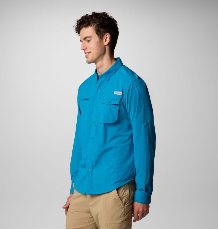 Men's PFG Wild Cast Long Sleeve Shirt, Color: Blue Echo, image 4