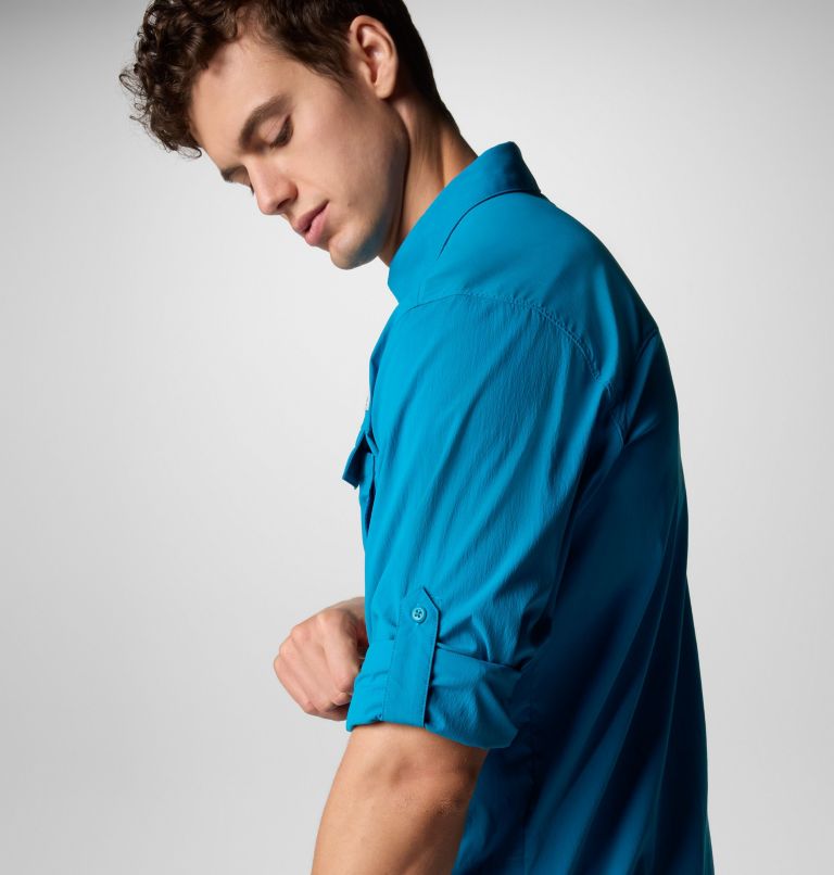 Men's PFG Wild Cast Long Sleeve Shirt, Color: Blue Echo, image 7