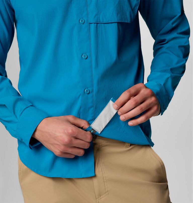 Men's PFG Wild Cast Long Sleeve Shirt, Color: Blue Echo, image 8