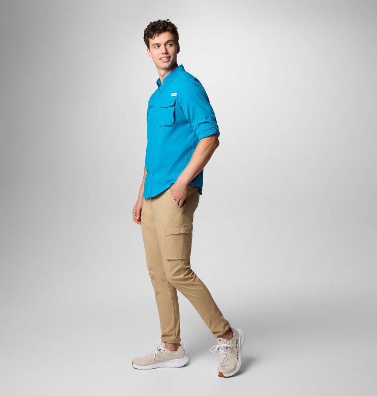 Men's PFG Wild Cast Long Sleeve Shirt, Color: Blue Echo, image 2