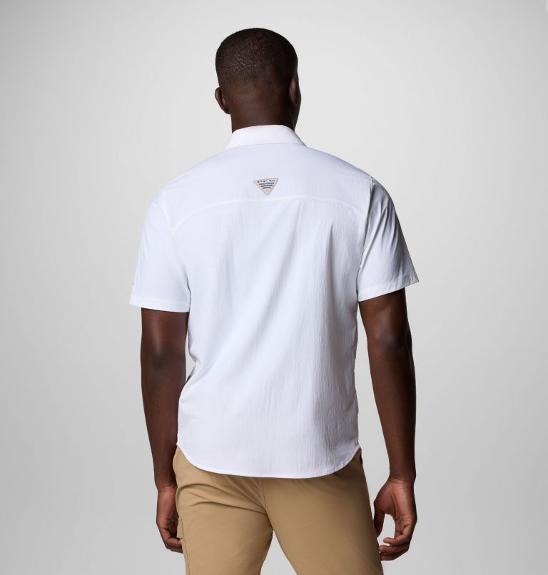 Men's PFG Wild Cast Short Sleeve Shirt, Color: White, image 3