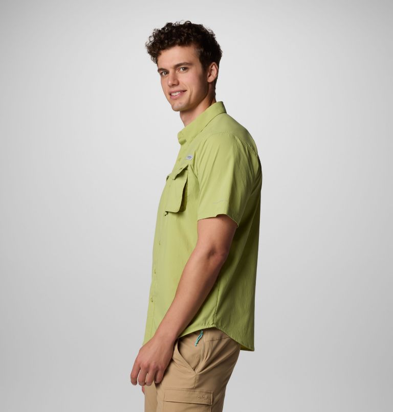 Men's PFG Wild Cast Short Sleeve Shirt, Color: Pear, image 4