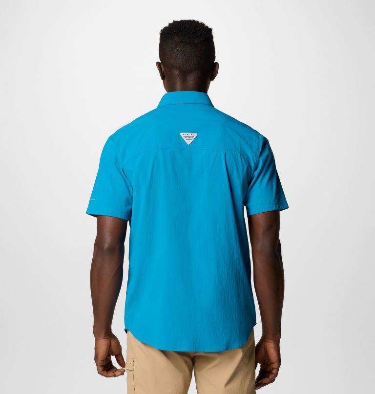 Homme Chemise à manches courtes PFG Wild Cast, Color: Blue Echo, image 3