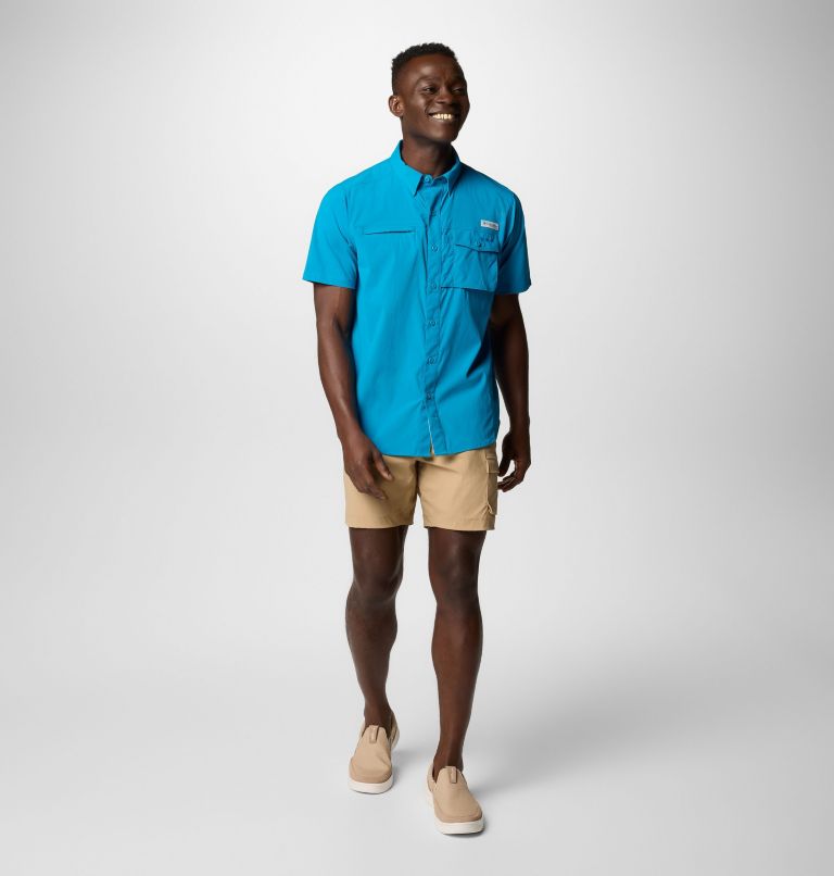 Homme Chemise à manches courtes PFG Wild Cast, Color: Blue Echo, image 2