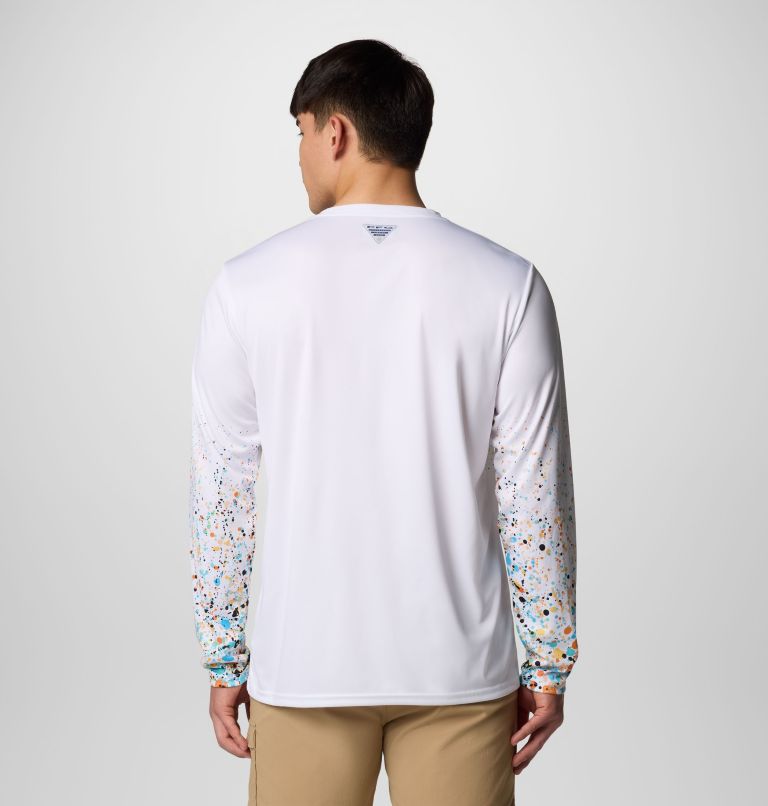 Men's Terminal Tackle PFG x Bentley Long Sleeve Shirt, Color: White, PFG Bentley Tarpon Scales, image 3
