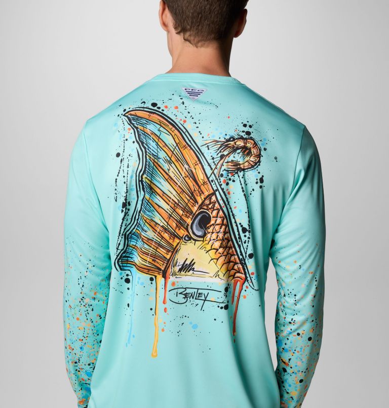 Terminal Tackle PFG X Bentley Longsleeve für Männer, Color: Gulf Stream, PFG Bentley Red Tail, image 6