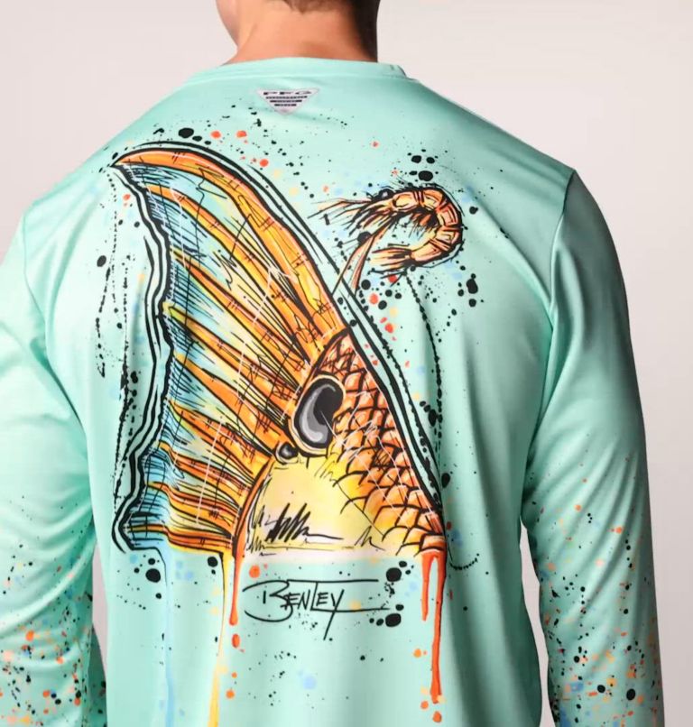 Terminal Tackle PFG X Bentley Longsleeve für Männer, Color: Gulf Stream, PFG Bentley Red Tail