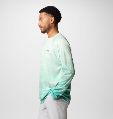 Maglia a manica lunga Super Terminal Tackle PFG Fade da uomo, Color: Glaze Green, Obsidian FOTW Permit, image 7