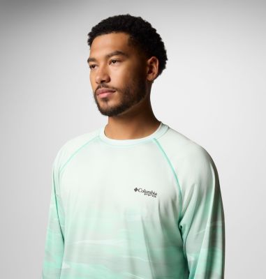 Maglia a manica lunga Super Terminal Tackle PFG Fade da uomo, Color: Glaze Green, Obsidian FOTW Permit, image 8