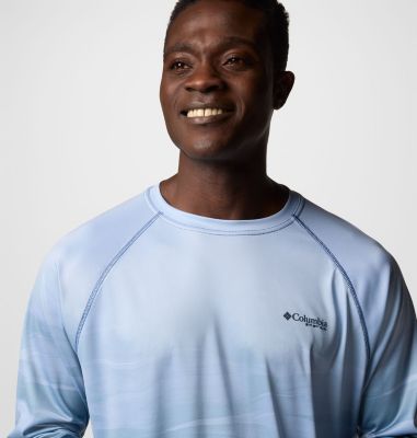 Maglia a manica lunga Super Terminal Tackle PFG Fade da uomo, Color: Collegiate Navy, Obsidian FOTW Permit, image 4