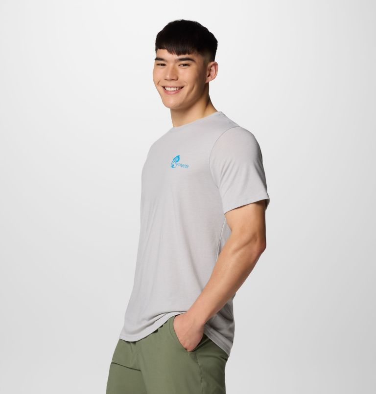 Men's PFG Dorado Taco Technical T-Shirt, Color: Cool Grey, PFG Circle Bass, image 3