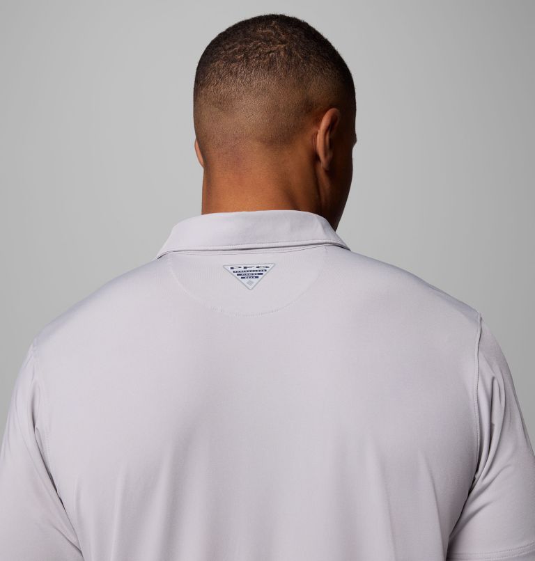 Men's PFG Slack Tide II Stretch Polo, Color: Cool Grey, image 6