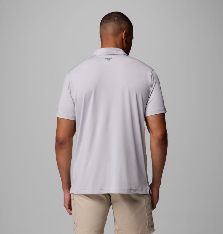 Men's PFG Slack Tide II Stretch Polo, Color: Cool Grey, image 3