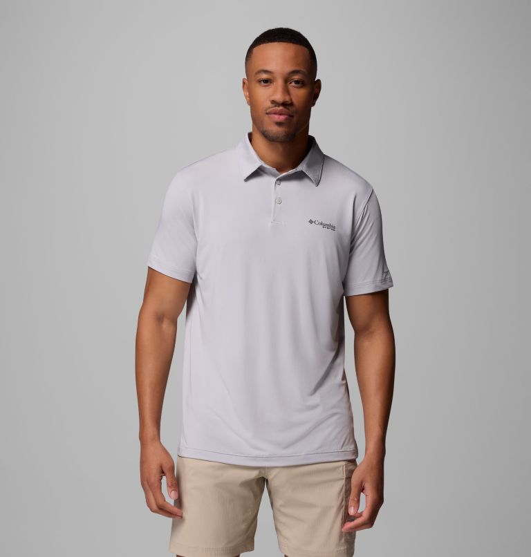 Men's PFG Slack Tide II Stretch Polo, Color: Cool Grey, image 1