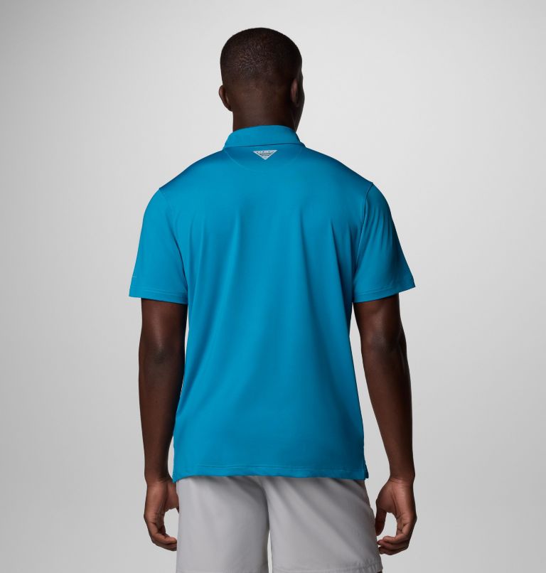 Men's PFG Slack Tide II Stretch Polo, Color: Blue Echo, image 3