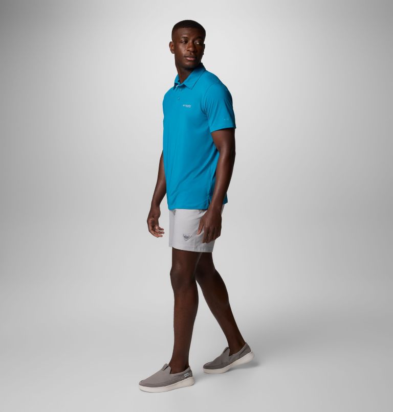Men's PFG Slack Tide II Stretch Polo, Color: Blue Echo, image 2