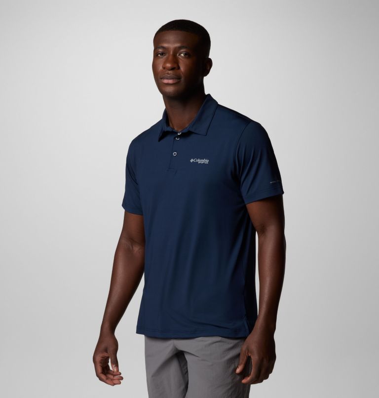 Men's PFG Slack Tide II Stretch Polo, Color: Collegiate Navy, image 4