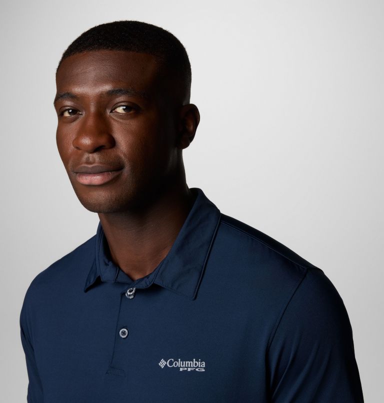 Men's PFG Slack Tide II Stretch Polo, Color: Collegiate Navy, image 5