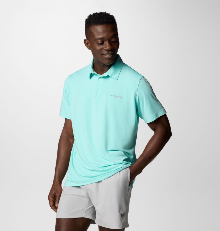 Men's PFG Slack Tide II Stretch Polo, Color: Gulf Stream, image 4
