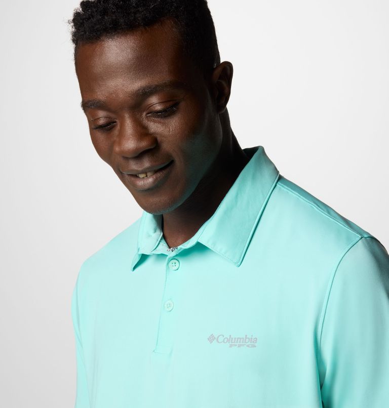 Men's PFG Slack Tide II Stretch Polo, Color: Gulf Stream, image 5