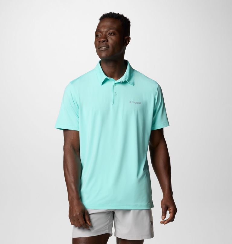 Men's PFG Slack Tide II Stretch Polo, Color: Gulf Stream, image 1