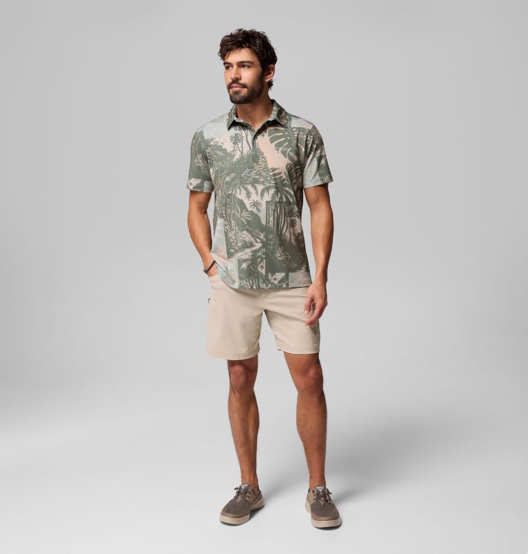 Men's PFG Super Slack Tide II Stretch Polo, Color: Cypress Tarpon Trek, image 2