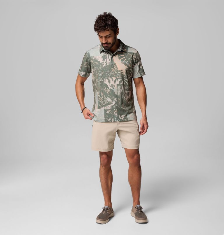 Men's PFG Super Slack Tide II Stretch Polo, Color: Cypress Tarpon Trek, image 8