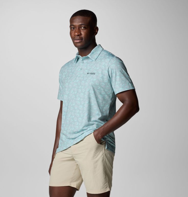 Men's PFG Super Slack Tide II Stretch Polo, Color: Crushed Blue Poppin, image 4