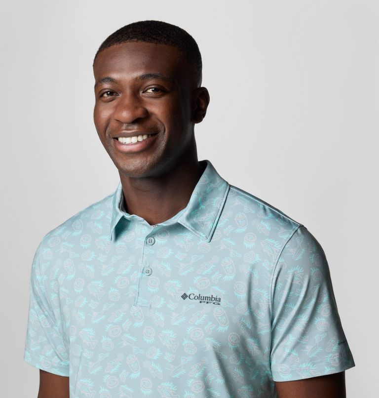 Men's PFG Super Slack Tide II Stretch Polo, Color: Crushed Blue Poppin, image 5