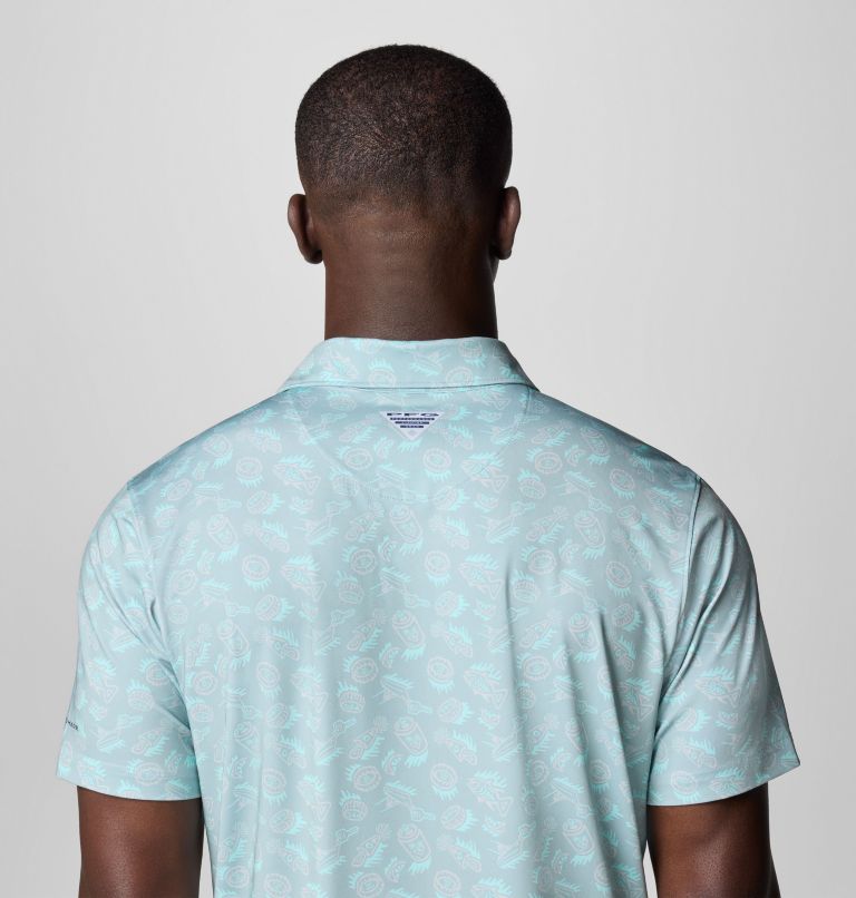 Men's PFG Super Slack Tide II Stretch Polo, Color: Crushed Blue Poppin, image 6