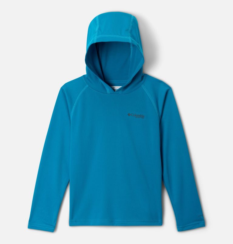 Boys' PFG Solar Stream II Hoodie, Color: Blue Echo, image 1