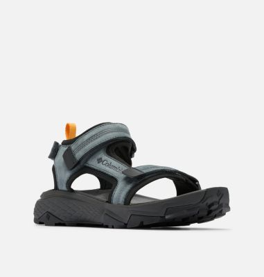 Men's Peakfreak Rush Sandal LEA, Color: Graphite, Mango, image 4
