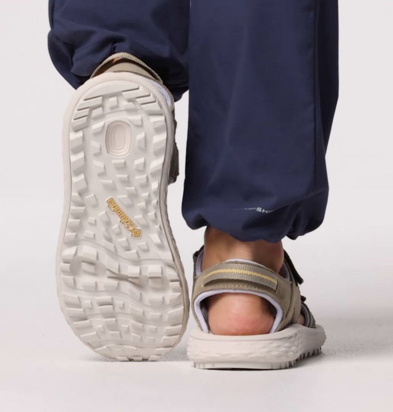 Sandalias de senderismo de 2 bandas Konos Hiker para mujer, Color: Canvas Tan, Snowdrift