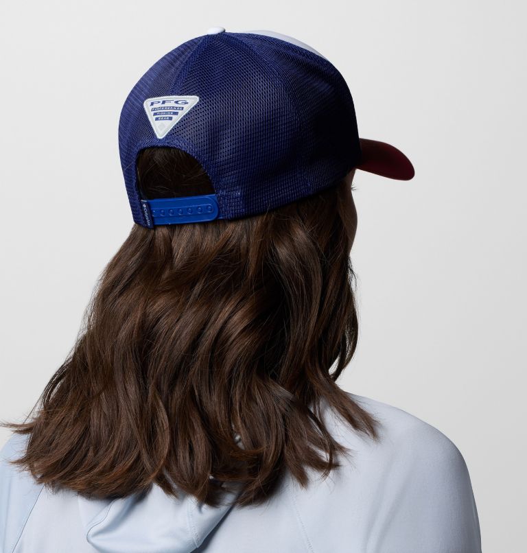 PFG Big Haul Snapback Ball Cap, Color: White, Dusty Crimson, Nightshade, image 5