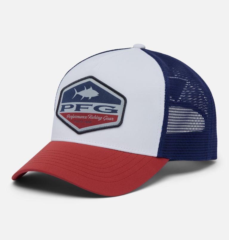 PFG Big Haul Snapback Ball Cap, Color: White, Dusty Crimson, Nightshade, image 1