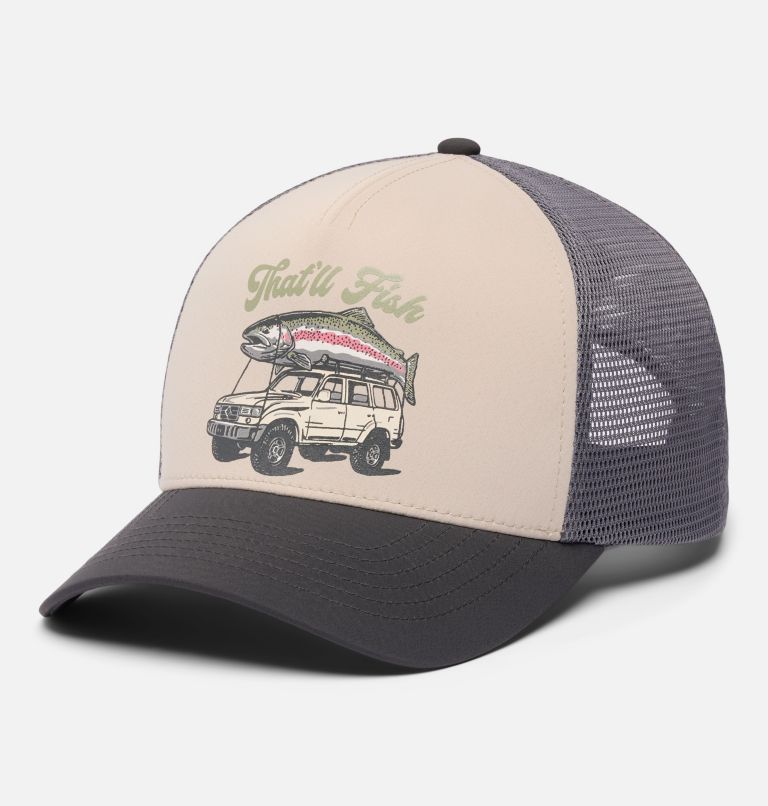 PFG Big Haul Snapback Ball Cap, Color: Fossil, Fish Car, image 1