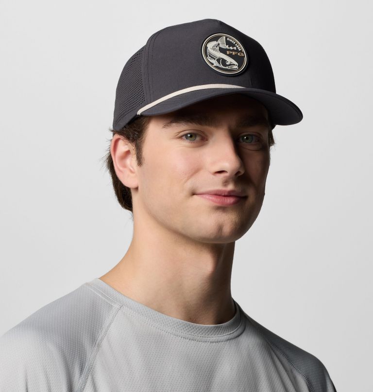 Tidal Pursuit 3D Stretch Snap Back Ball Cap, Color: Shark, Fish Circle Red Fish, image 3