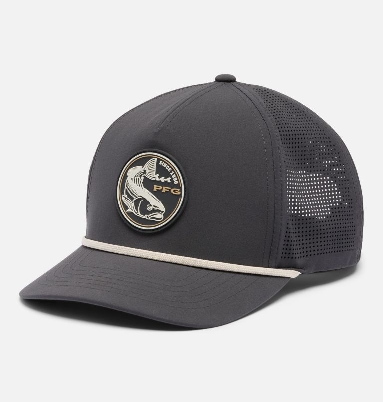 Tidal Pursuit 3D Stretch Snap Back Ball Cap, Color: Shark, Fish Circle Red Fish, image 1