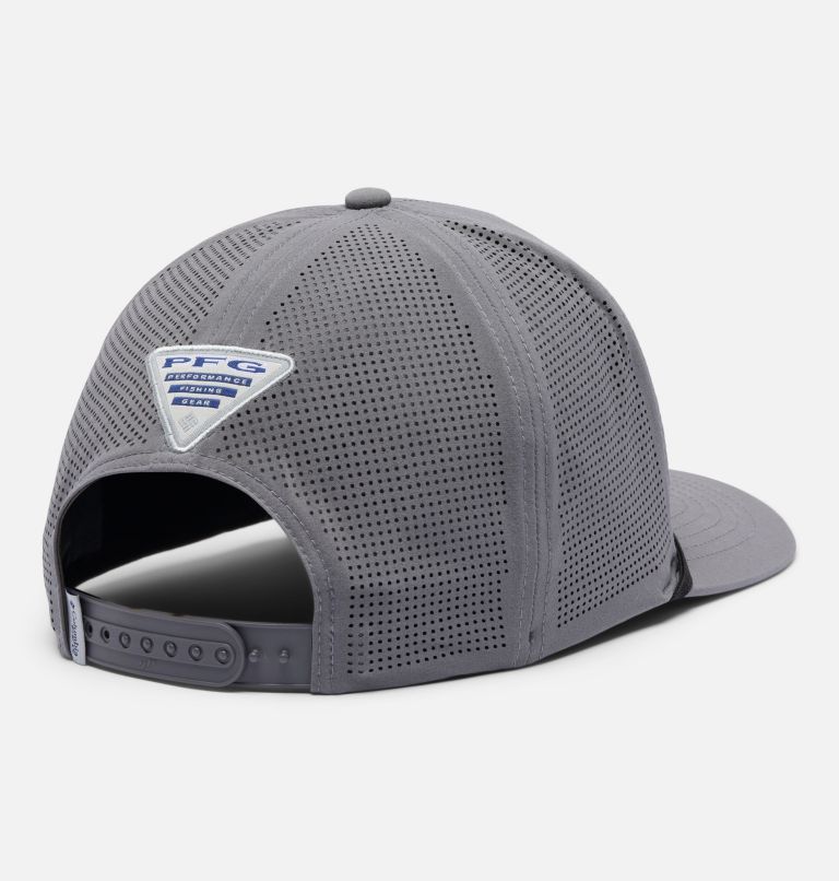 Tidal Pursuit 3D Stretch Snap Back Ball Cap, Color: City Grey, Fish Circle Bass, image 2