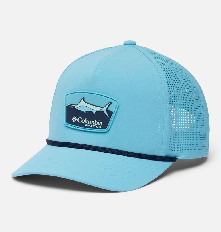 Tidal Pursuit 3D Stretch Snap Back Ball Cap, Color: Vintage Blue, Marlin, image 1