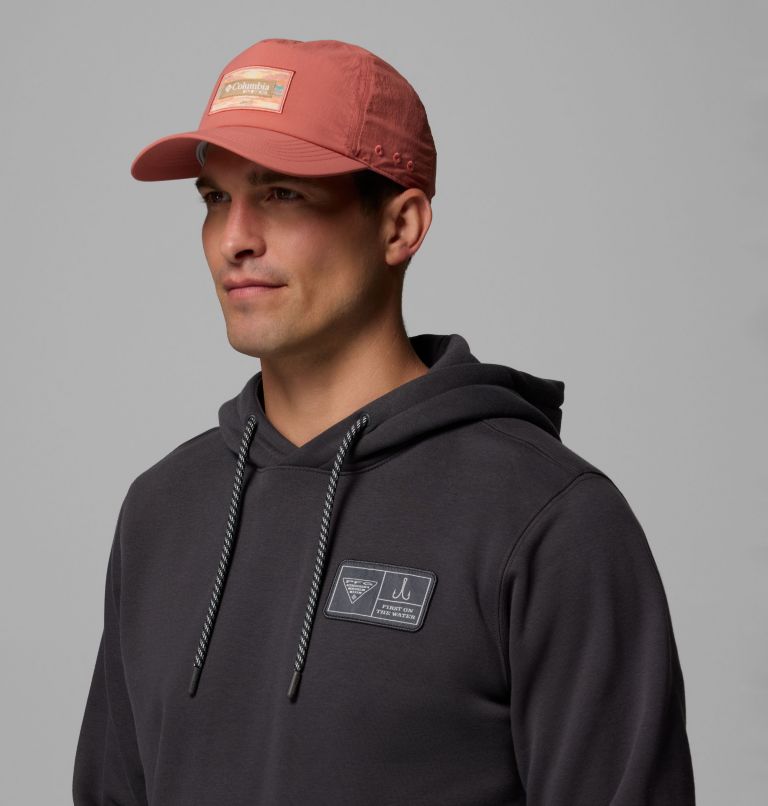 PFG Lost Waters Snap Back Ball Cap, Color: Rosewood, Open Water Waved Patch, image 3