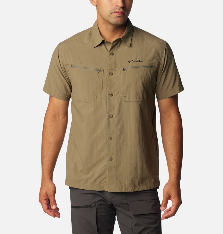 Camicia a manica corta Mountaindale da uomo, Color: Stone Green, image 1