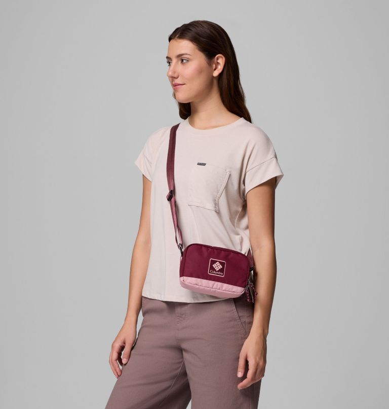 Trail Traveler Crossbody Bag, Color: Rich Wine, Eraser Pink, image 5