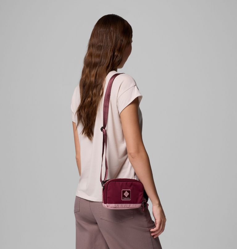 Trail Traveler Crossbody Bag, Color: Rich Wine, Eraser Pink, image 6