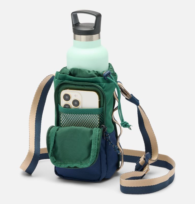 Trail Traveler Water Bottle Sling, Color: Rain Forest, Collegiate Navy, image 7