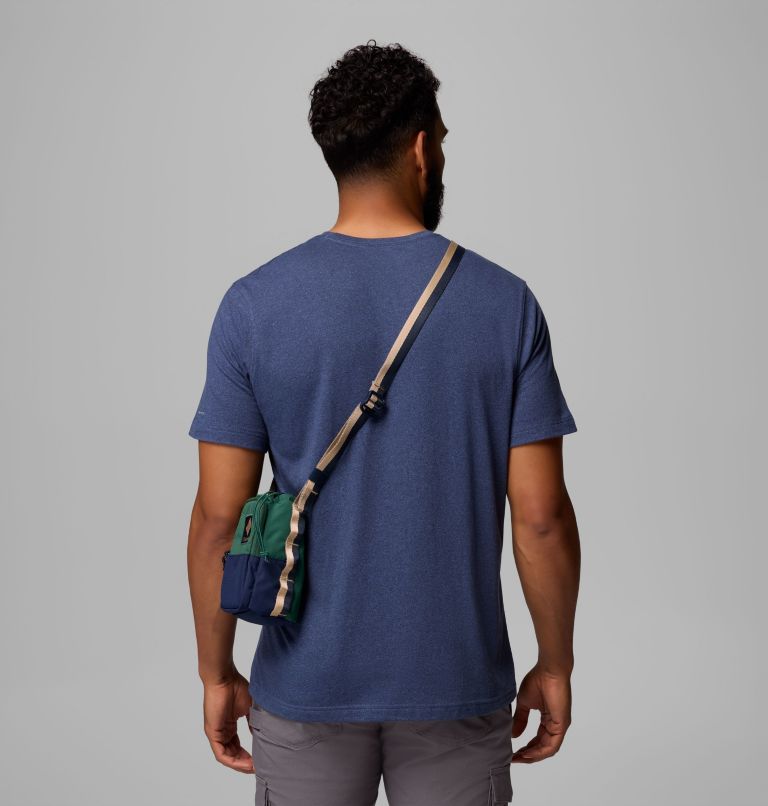 Trail Traveler Water Bottle Sling, Color: Rain Forest, Collegiate Navy, image 4
