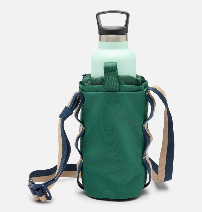 Trail Traveler Water Bottle Sling, Color: Rain Forest, Collegiate Navy, image 2